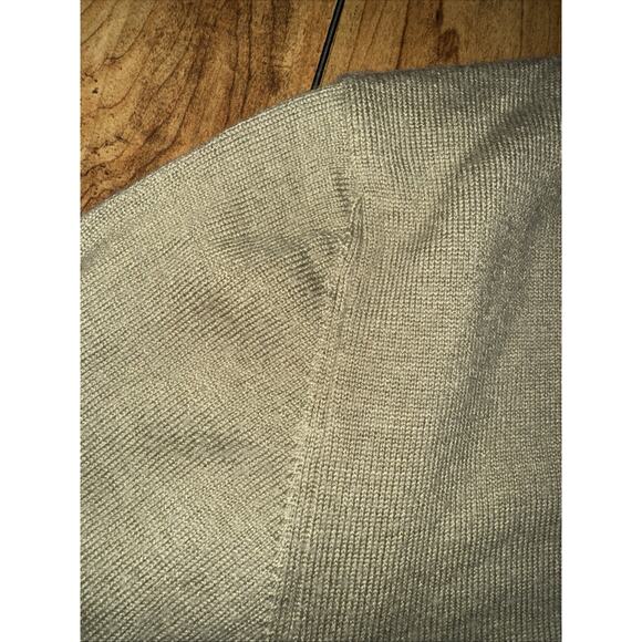 Maxini Collezione Olive Green V-Neck Knit Sweater Men’s Large 22x25 Vintage - Picture 3 of 5